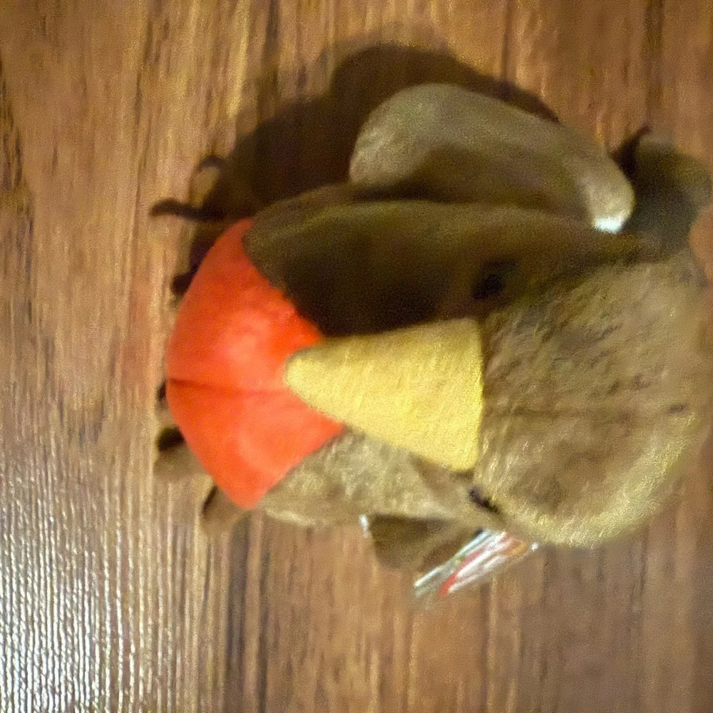 Plush Brown early bird ty beanie